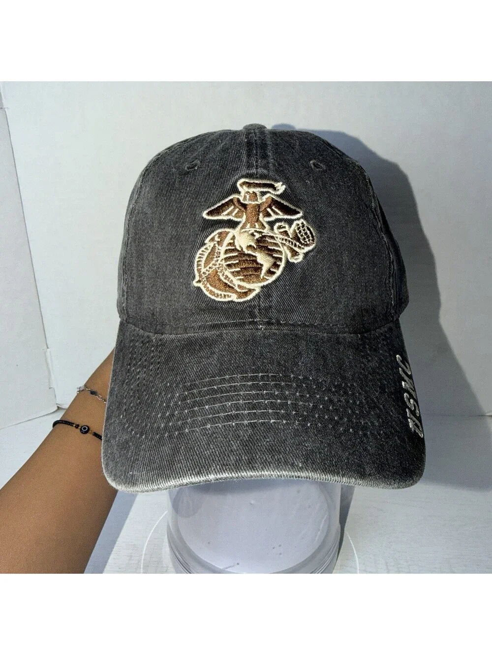 7.62 Design USMC Semper Fi Adjustable Hat Cap Official Licensed Black Cotton
